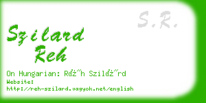 szilard reh business card